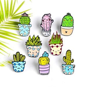 Bundle of 8 cactus pins!